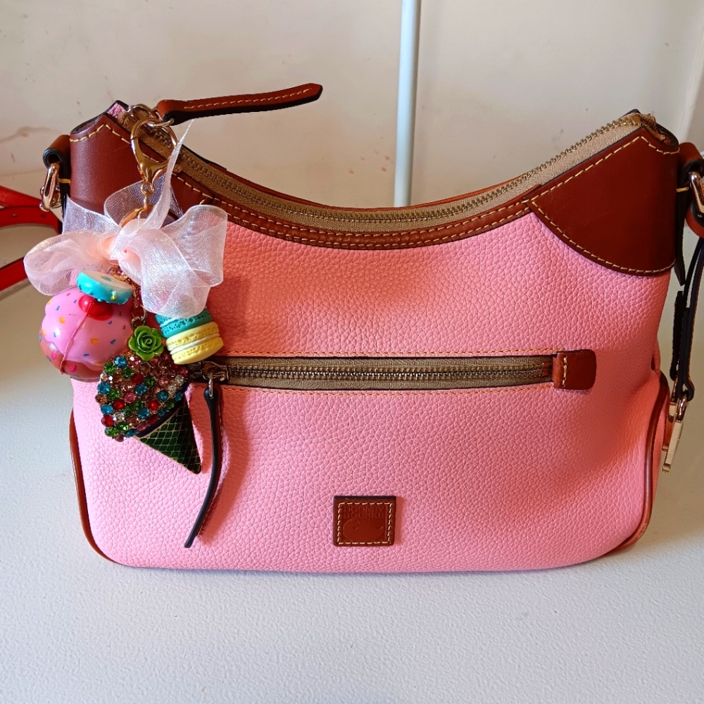 Pink and Brown Women's Bag